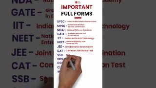 Important Full Forms competitiveexams shorts shortsfeed govtjobs upsc mpsc viralshort [upl. by Darees467]