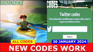 NEW CODES Backpacking ⛺🐻ROBLOX  ALL CODES  JANUARY 30 2024 [upl. by Portie301]