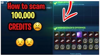 How To Scam 100000 Credits Off a SCAMMER Scammer Gets Scammed Rocket League [upl. by Hanyaz]