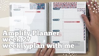 OFFICIAL FIRST WEEK in my Amplify weekly planner [upl. by Nohsram]