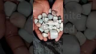 Natural stone Amazonite crystal tumbled polish process best quality good polished [upl. by Lindbom122]