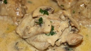 КУРИЦА С ГРИБАМИ В СЛИВОЧНОМ СОУСЕ  MUSHROOM CHICKEN IN CREAMY SAUCE [upl. by Nedle]