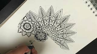 Como hacer una mandala simple y diferente  How to draw easy and different mandala  Shantal Art [upl. by Chaiken]