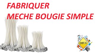 Fabriquer une mèche bougie simple [upl. by Ynohta]