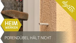 Porenbeton Dübel hält nicht [upl. by Anaitit590]