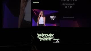 Maria Menounos makes a joke does an adorableElmer FuddWoody Wood Pecker giggle movie preview Noovie [upl. by Standing]