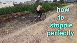 How to do stoppie perfectly Step by step cycle wheelie  cycle Stunt stoppie [upl. by Nalced]