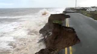 Skipsea erosion of the coastal road [upl. by Norahc]