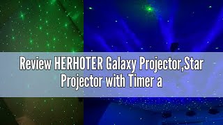 Review HERHOTER Galaxy ProjectorStar Projector with Timer and Remote Control for Adults Bedroom Dec [upl. by Gnilyarg]