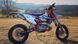 KTM Exc 250 Tpi 2019 Supermoto RAW [upl. by Wivina]