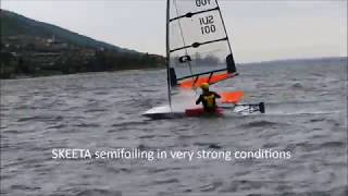 SKEETA semifoiling in strong northerly on Lake of Garda [upl. by Nahsor]