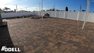 Huge Backyard Paver Patio Transformation How to Install like a pro [upl. by Corly654]