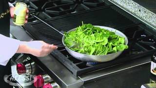 Garlic Spinach Recipe from La Cucina Alessi [upl. by Adnohr]