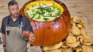 How to make Chili Cheese Dip served in a pumpkin [upl. by Aneda613]