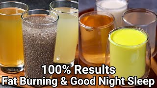 7 Drinks for Fat burn Weight loss amp Better sleep at Night  Stress Relieve Natural Homemade Drinks [upl. by Everard686]