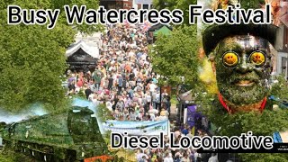 Riding A Old Locomotive amp Looking At Alresford Watercress Festival Harry Potter Bridge Morris Men [upl. by Ronoc]