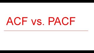 Autocorrelation Function ACF vs Partial Autocorrelation Function PACF in Time Series Analysis [upl. by Yarised]