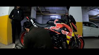 Suzuki GSX S1000  Leo Vince exhaust installation [upl. by Reppiks614]