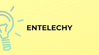 What is the meaning of the word ENTELECHY [upl. by Ramilahs]