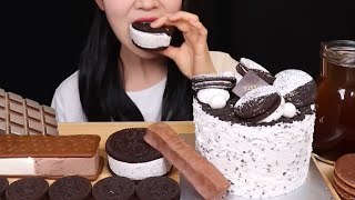 ASMR MUKBANG THE BEST OREO ICE CREAM CAKE amp Chocolate Desserts [upl. by Allerie579]