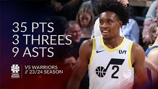 Collin Sexton 35 pts 3 threes 9 asts vs Warriors 2324 season [upl. by Atinnor]