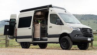 VAN TOUR  Custom 144 Sprinter AWD With ShowerSauna [upl. by Salvay798]