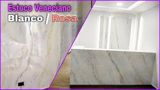 Estuco Veneciano  Blanco  Rosa [upl. by Behah]