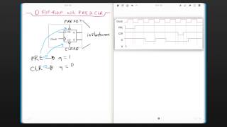 D Flip flop with preset and clear EGR 190 Digital Circuits week 9 4 [upl. by Idalia]