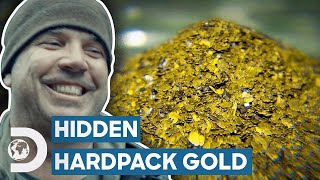 Chunky Gold Nuggets Hidden Inside Hardpack  Gold Rush White Water [upl. by Katha]