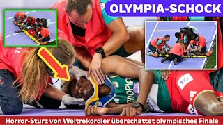 Girma bleibt bewusstlos liegen  HorrorSturz von Weltrekordler überschattet olympisches Finale [upl. by Pish]