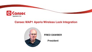 Cansec MAP1 Aperio Wireless Locks Integration [upl. by Coussoule938]