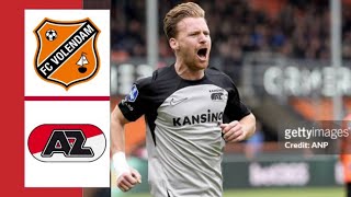 FC Volendam  AZ 04 Samenvatting  Eredivisie  20232024 [upl. by Akeenat]