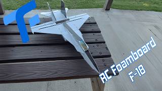 RC Foamboard F18 Build and Review  FREE PLANS [upl. by Eeral872]