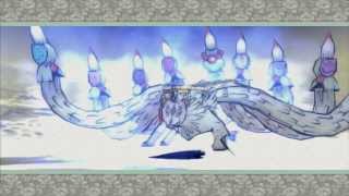 Okami HD  Ninetails Boss Fight no items or damage [upl. by Bette-Ann]