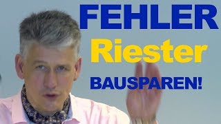 Riester bausparen Erfahrung Hausfinanzierung Riester Bausparvertrag [upl. by Boyt]