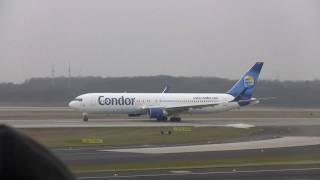 Condor Boeing 767300ER Winglets am Flughafen Düsseldorf [upl. by Siloam309]