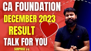 RESULT TALK 🔥 I CA Foundation Dec 2023 Result I CTC Classes [upl. by Stillmann496]