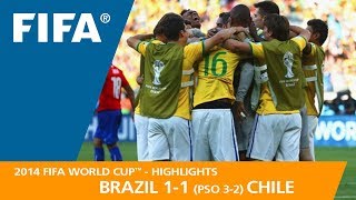 Brazil v Chile  2014 FIFA World Cup  Match Highlights [upl. by Raeann]