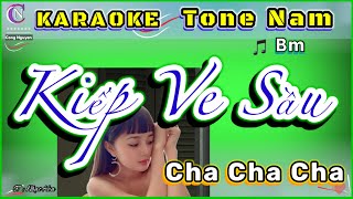 Karaoke  Kiếp Ve Sầu  Tone Nam  Cha Cha Cha [upl. by Gunning745]