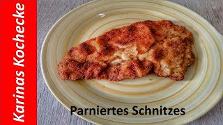 Wie man ein Schnitzel richtig paniert  paniertes Schnitzel [upl. by Sidalg]