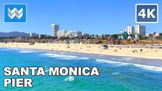 4K Santa Monica Pier in Los Angeles California USA  Walking Tour amp Travel Guide 🎧 Binaural Sound [upl. by Eizle]