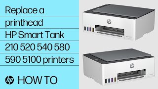 How to replace a printhead  HP Smart Tank 210 520 540 580590 5100  HP Printers  HP Support [upl. by Garrot]