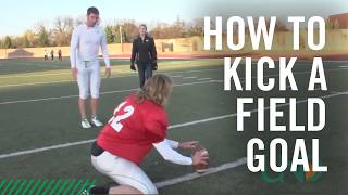 How to Kick a Field Goal  UND Sports TV [upl. by Inama843]