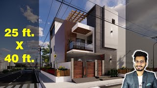 25X40 Feet House Design 3D  110 Gaj  1000 sqft  2540 house design  75X12 Meter  DV Studio [upl. by Waiter]