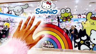 BUYING ANYTHING I TOUCH AT THE SANRIO STORE BLINDFOLDED sanrio [upl. by Eilla26]