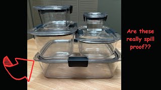 My review of Rubbermaid Brilliance BPA Free Food Storage Containers with Lids [upl. by Hubie]