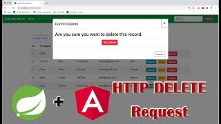 How to code a DELETE Operation using Angular [upl. by Minnnie402]