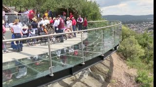 Inauguran el MIRADOR DE CRISTAL en el Cerro de San Miguel en ATLIXCO [upl. by Goth]