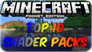 Top 10 Minecraft PE Shaders  Shader Packs  Download Link [upl. by Aerdnod394]