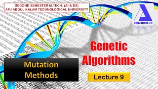 Mutation Methods in Genetic Algorithm Genetic Algorithms MTech  AI amp DS  Lecture 9 [upl. by Mairim]